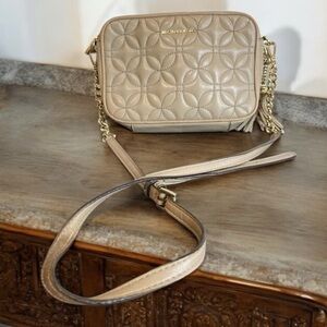 VNTG MK Michael Kors Crossbody SHOULDERBAG tan leather
